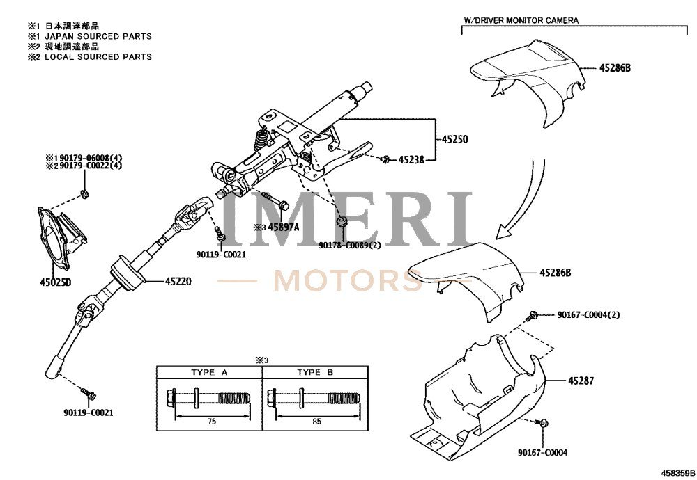 Steering Column Hole Cover Sub-Assembly, No. 1 - Toyota bZ