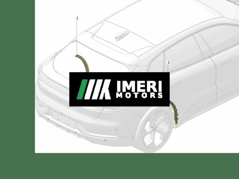 8890924187, 8890924179 - Rear Wheel Arch Cover Zeekr 001