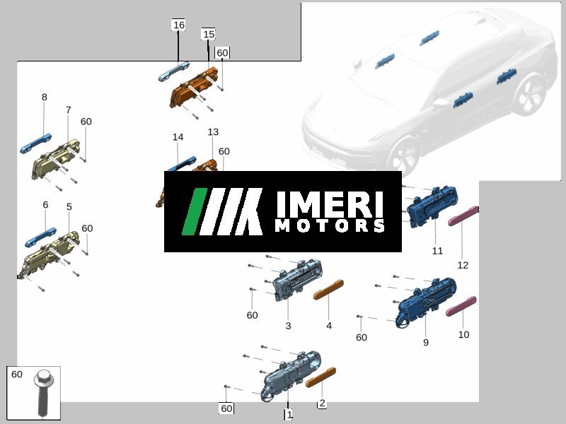 Outer Handle Bracket (Left) - Zeekr 001