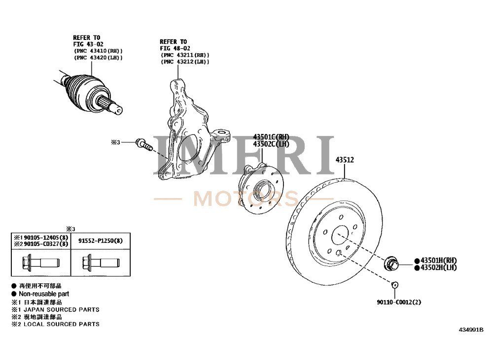 Front Axle Hub Sub-Assembly RH - Toyota bZ4X