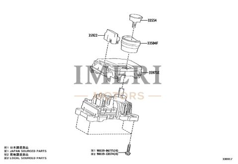 335040R180 Shift Lever Knob Sub-Assembly Toyota bZ4X