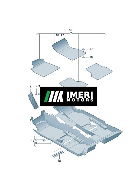 4KG863011 Floor Mat Audi A7L