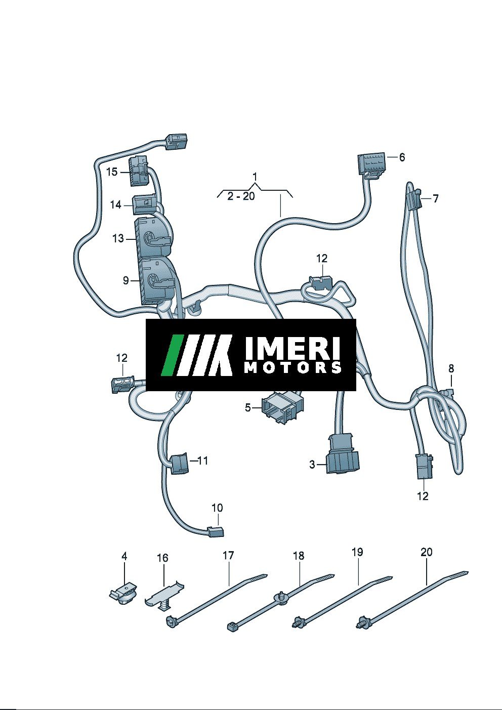 Seat base wiring harness