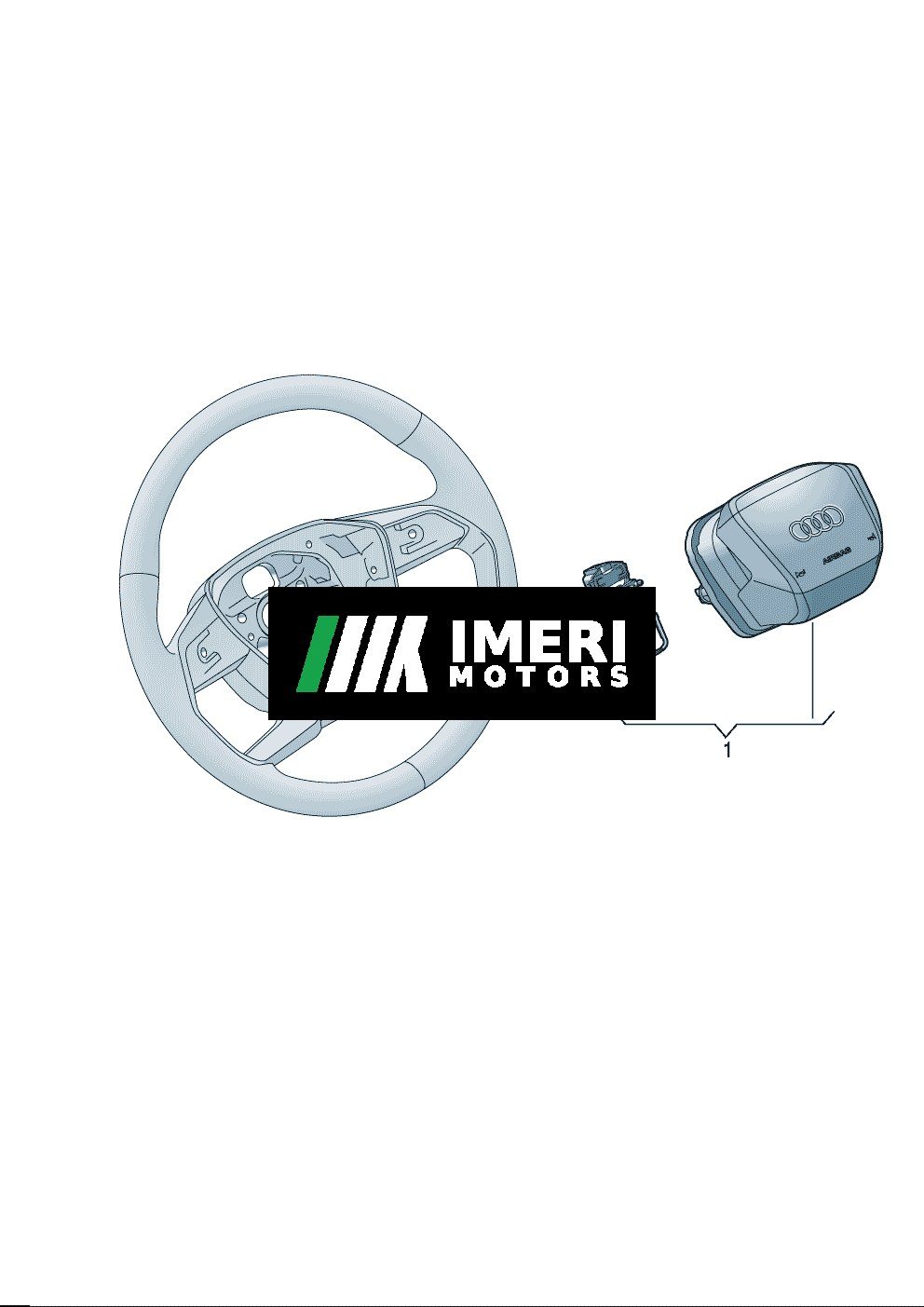 Steering wheel airbag unit