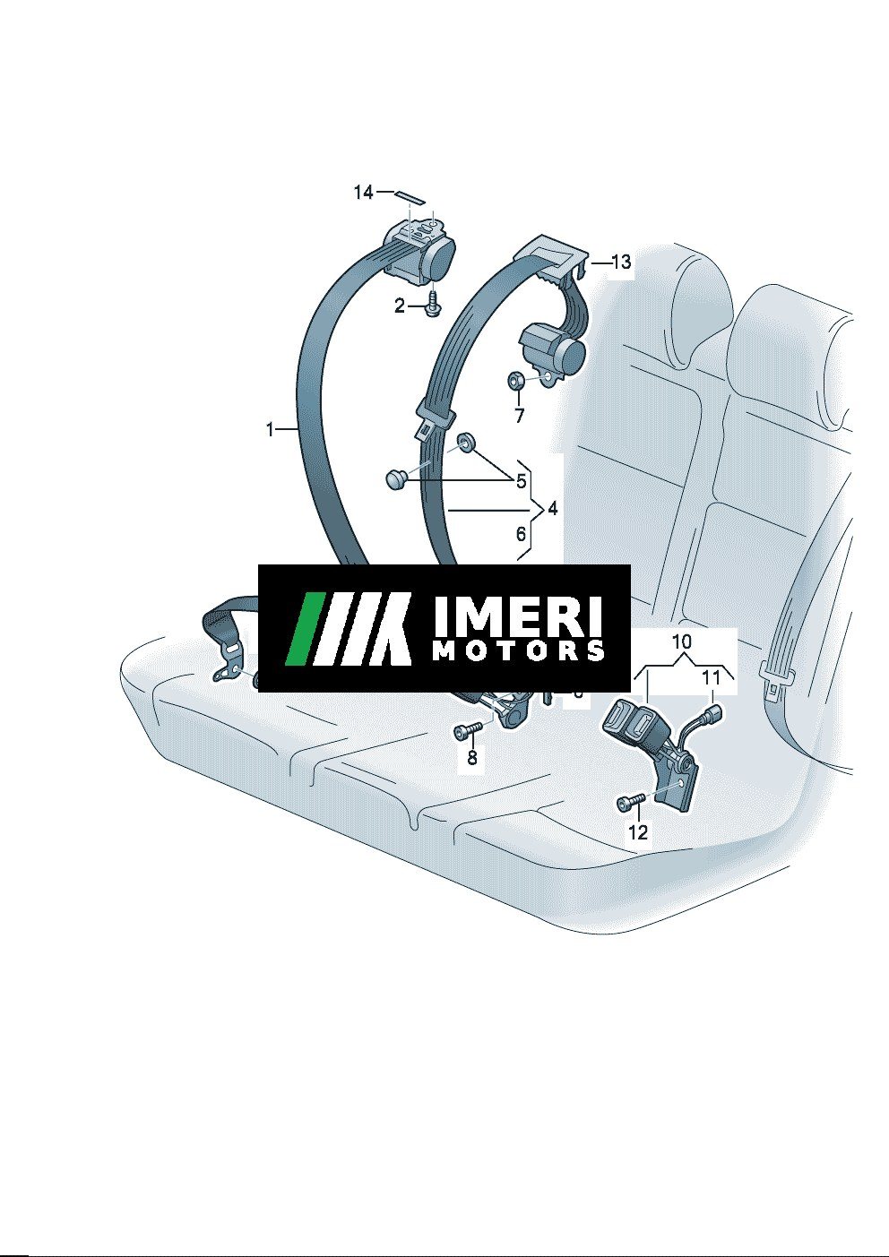 Three-point seat belt