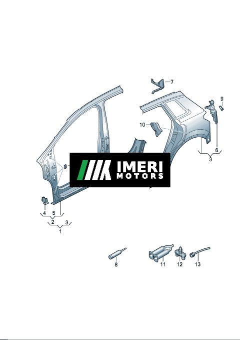 89G810075 89G810076 Side panel frame Audi Q4e Tron