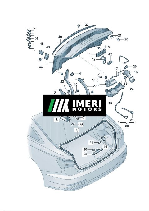 4KG827025 Rear hatch Audi A7L