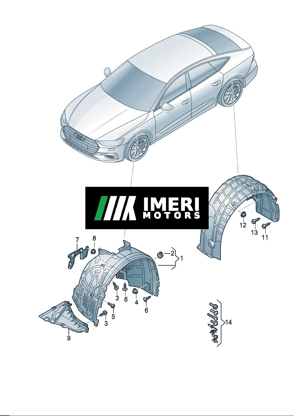 Inner fender - Audi A7L