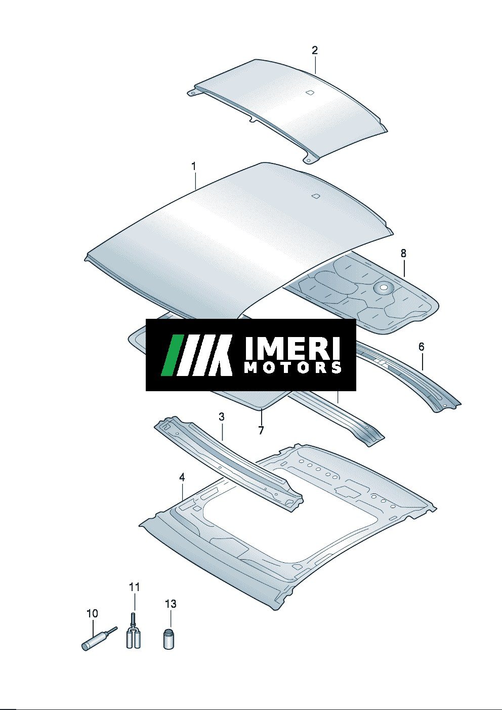 Rear roof part - Audi A7L