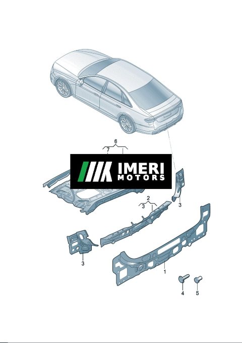 4KG813307 Rear end plate Audi A7L