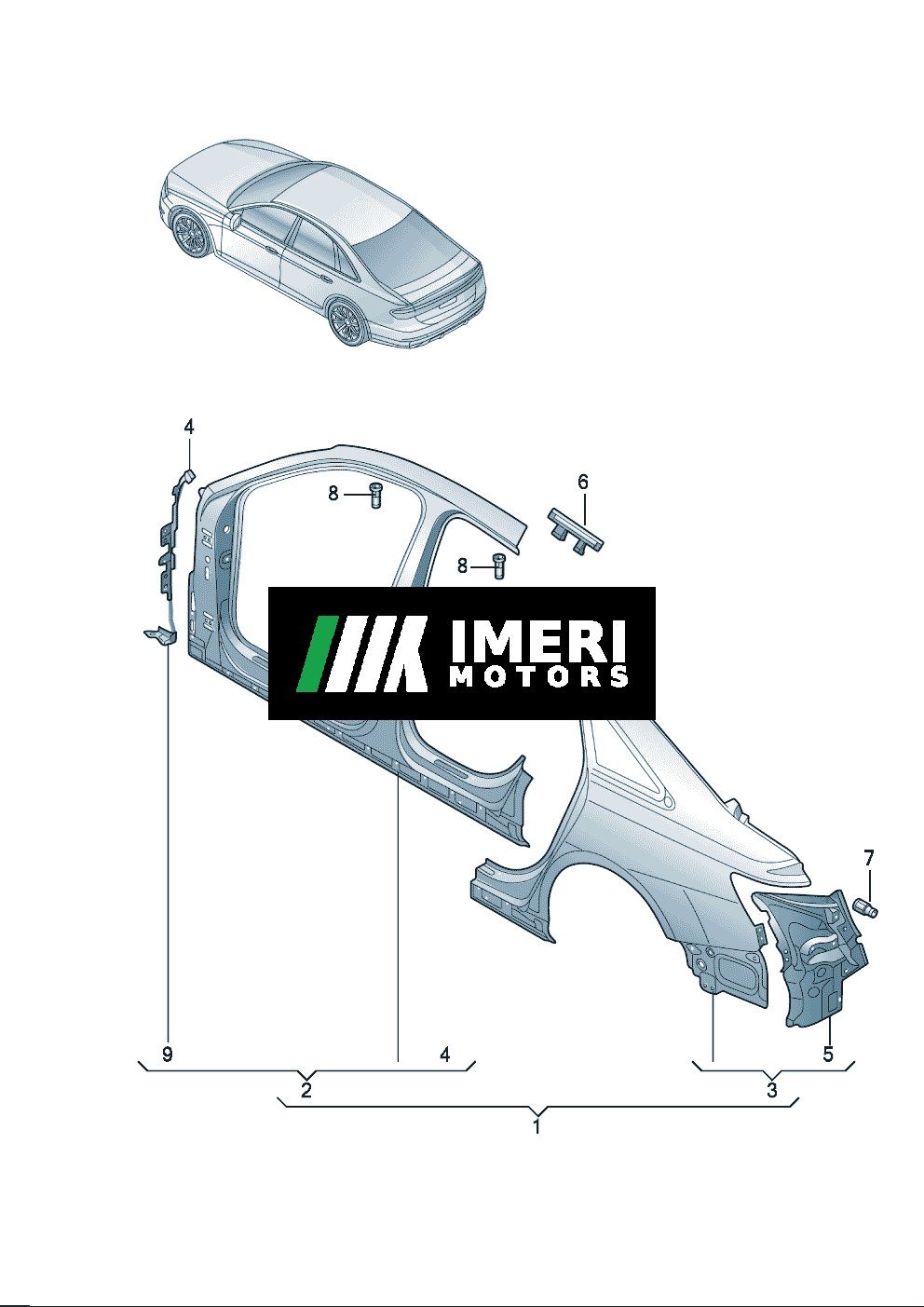 4KG810075 4KG810076 SIDE PANEL FRAME - AUDI A7L