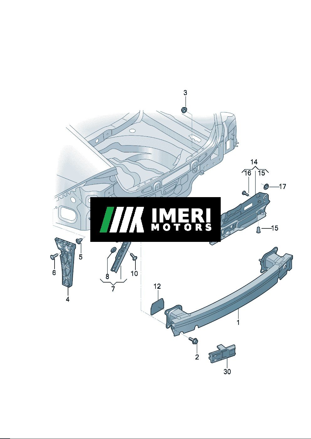 4KG807309 bumper skeleton - Audi A7L