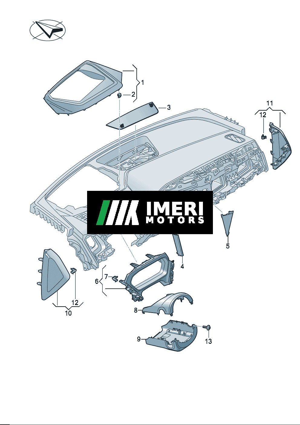 89D8571616PS cover plate - Audi Q5e tron