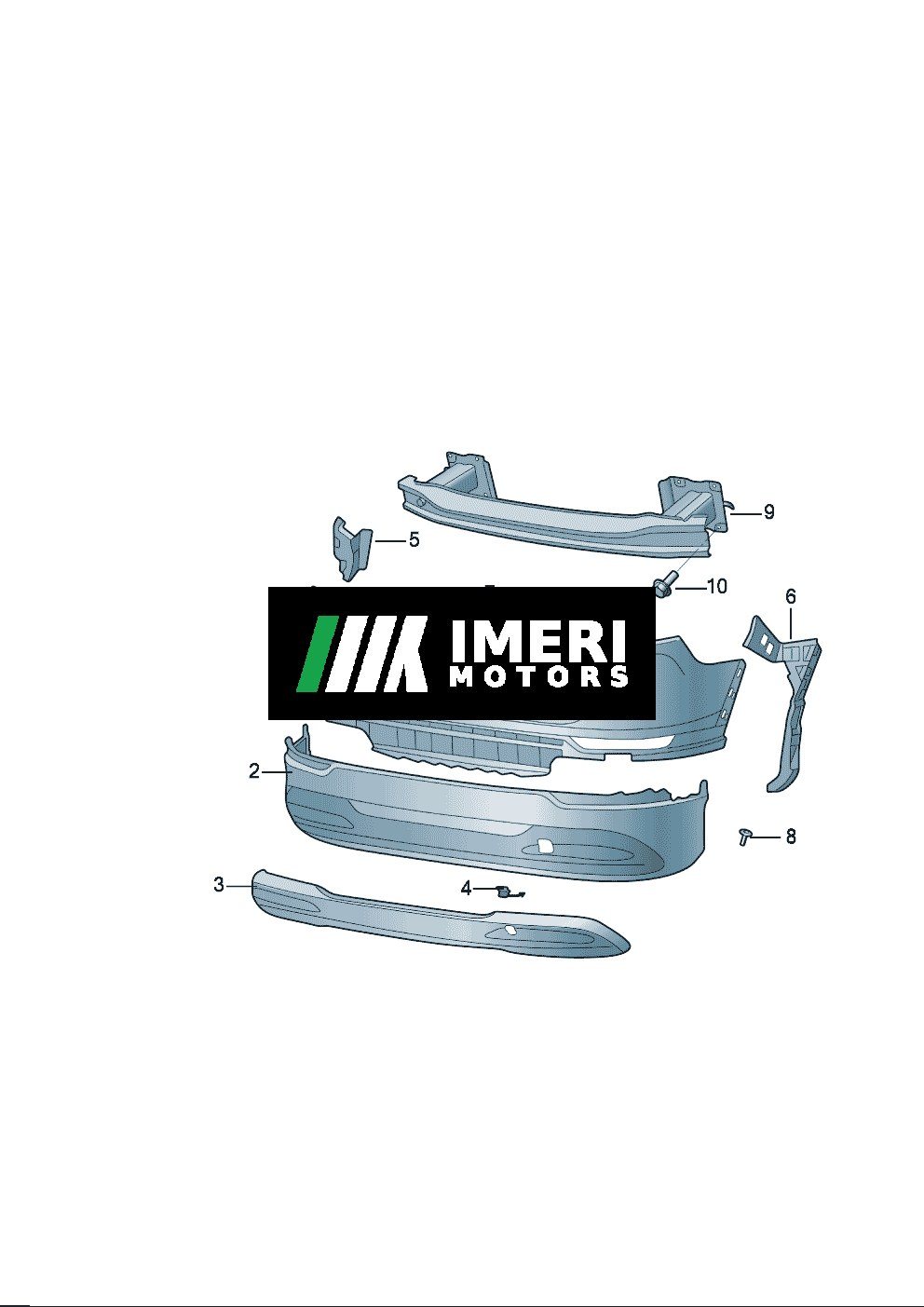 89D807511GRU rear bumper