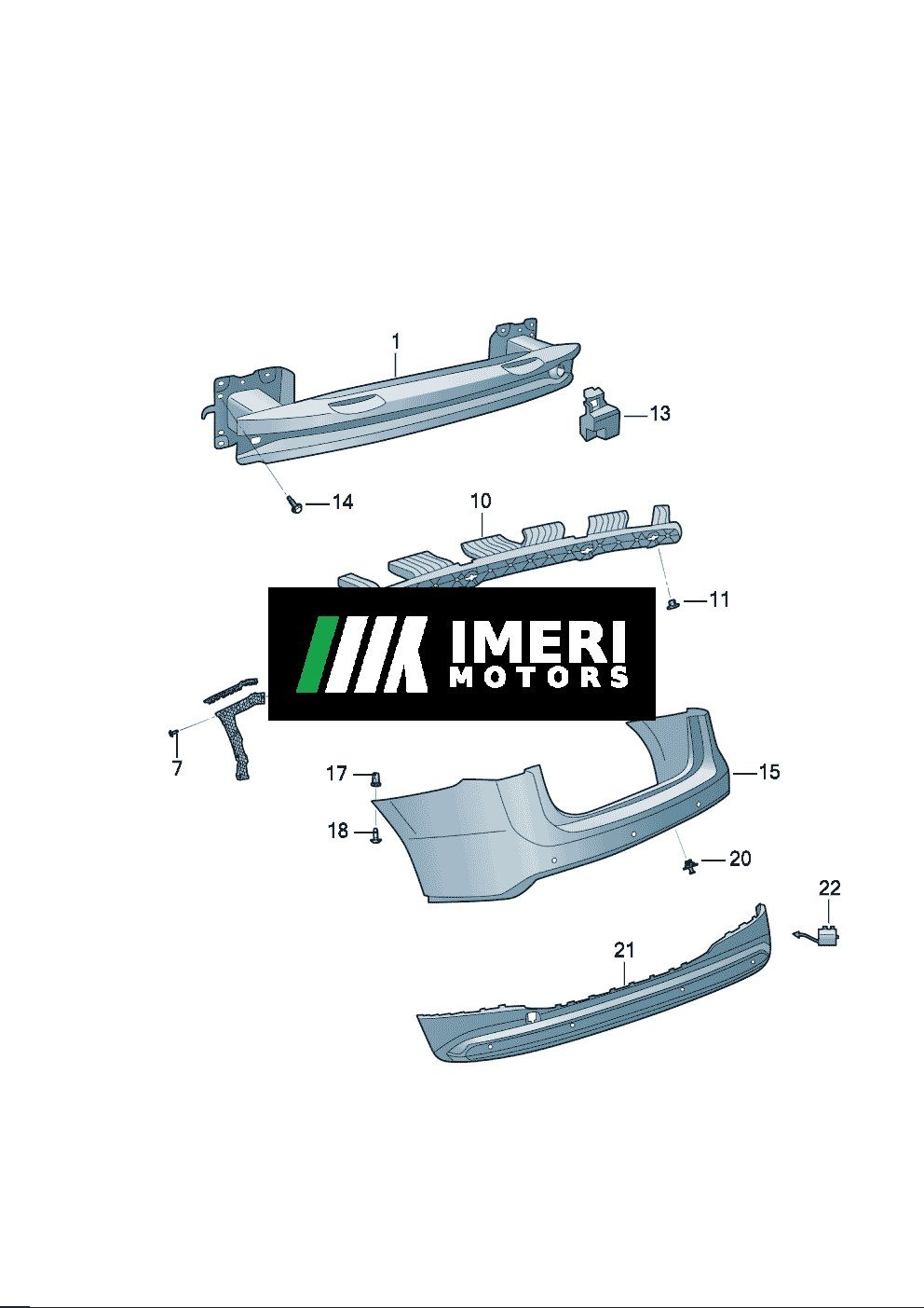 11G807305 rear bumper - Volkswagen ID7