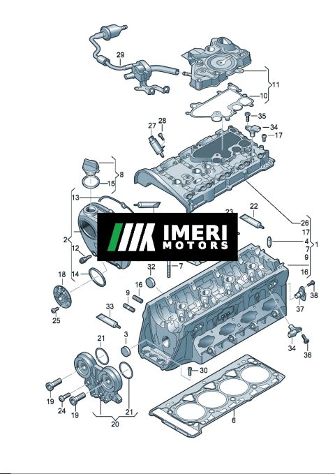 06L103064BA Complete Cylinder Head (without Camshaft) Audi A7L