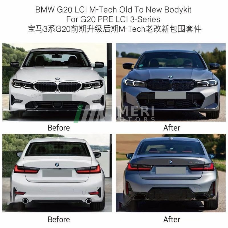 Series G20 Pre-Facelift to Post-Facelift M-Tech Upgrade Kit - BMW 3 - 2