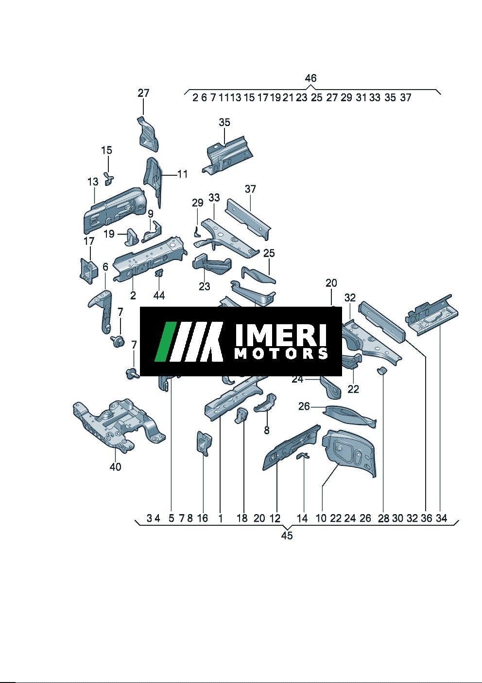 1EA803092E-Longitudinal Member and Reinforcement - Volkswagen ID.3