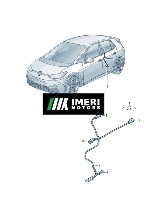 14G971365 Seat Track Wiring Harness Volkswagen ID7