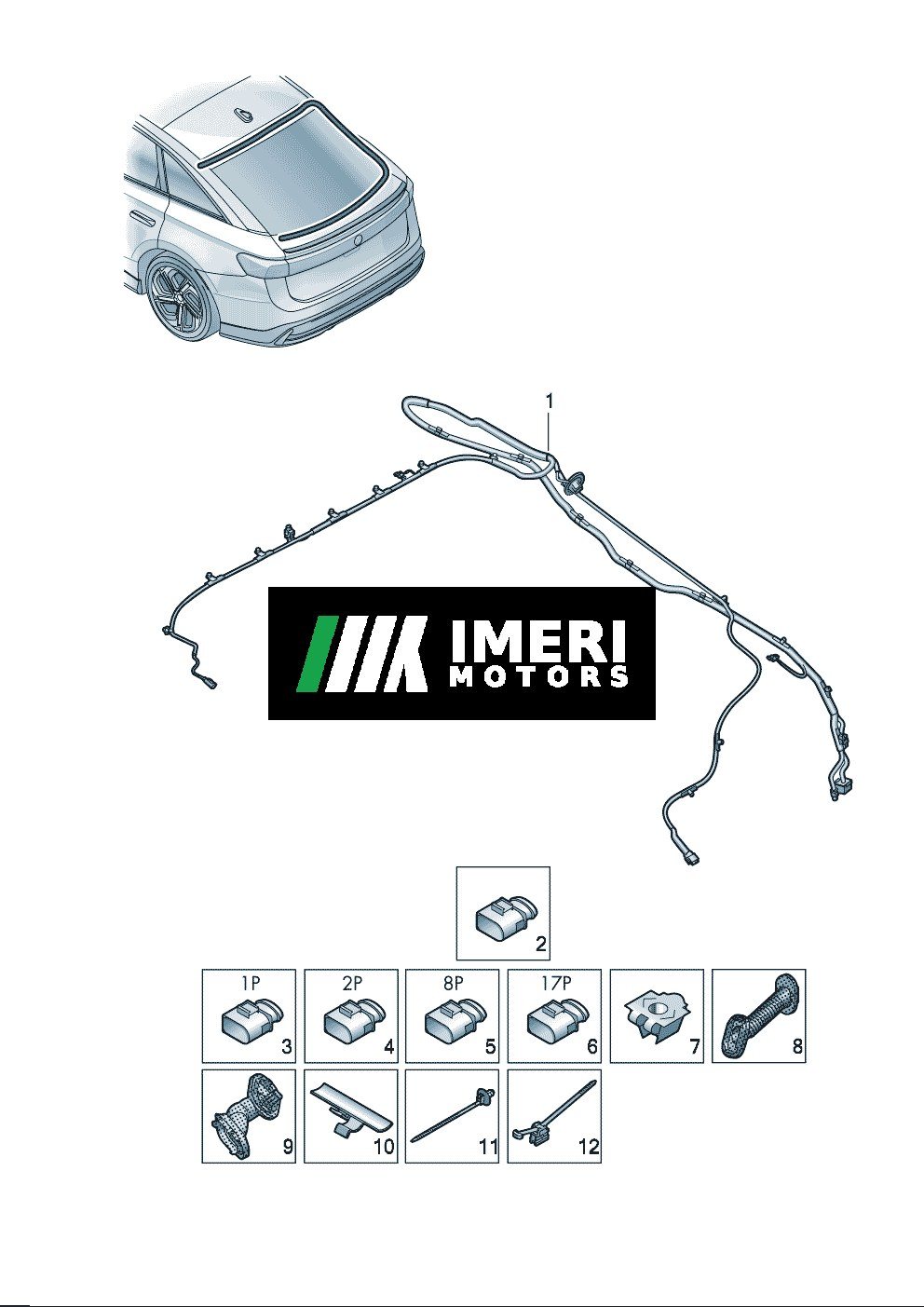 Rear Trunk Lid Wiring Harness - Volkswagen ID7