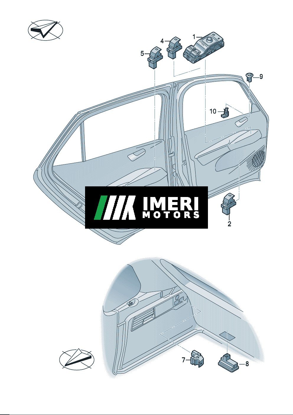 Electric Window Lifter Switch - Volkswagen ID7