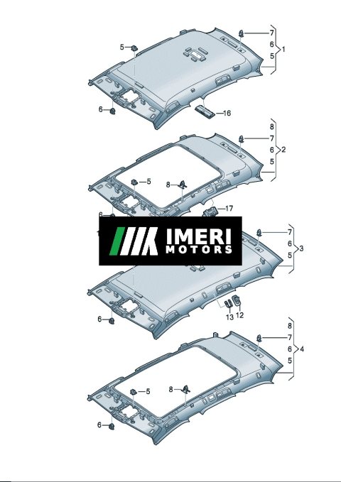 14G867501A Roof Lining Volkswagen ID7
