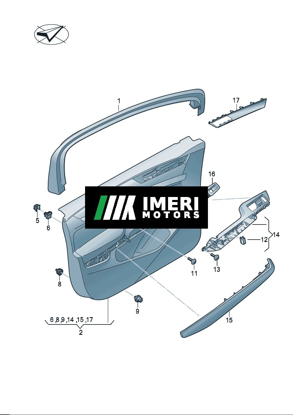 Upper Left Sliding Door Trim - Volkswagen ID7