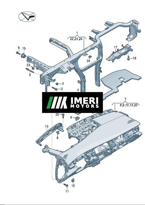 14G857017 Dashboard Crossmember Volkswagen ID7
