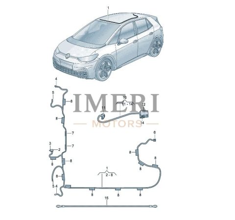 10D971100 Adapter Connector Roof Wiring Harness SAIC Volkswagen ID.3