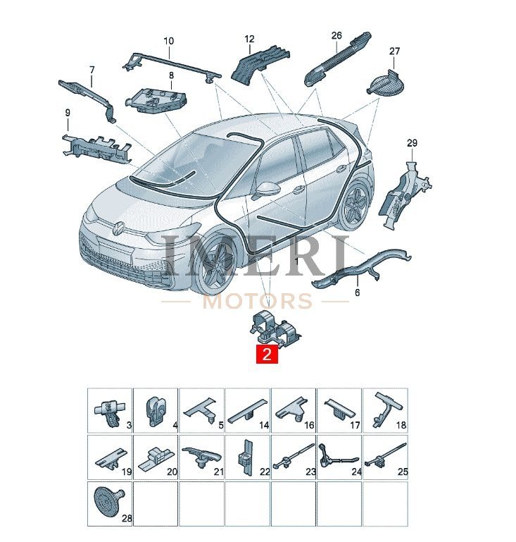 Plug-in Connector Bracket Seat - SAIC Volkswagen ID.3