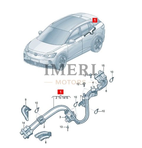 1EA971015S Engine High Voltage Battery High Voltage Cable SAIC Volkswagen ID.3