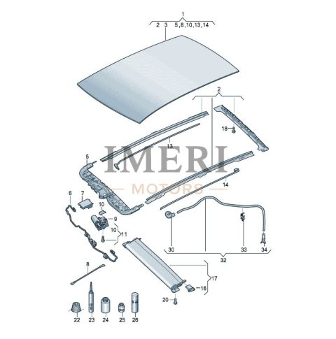 10D877045 Panoramic Glass Sunroof SAIC Volkswagen ID.3