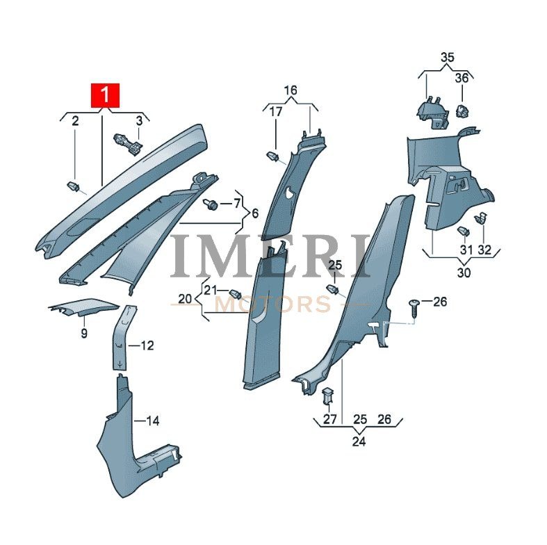 10D 867 233 A, 10D 867 234 A-Pillar Trim - SAIC Volkswagen ID.3