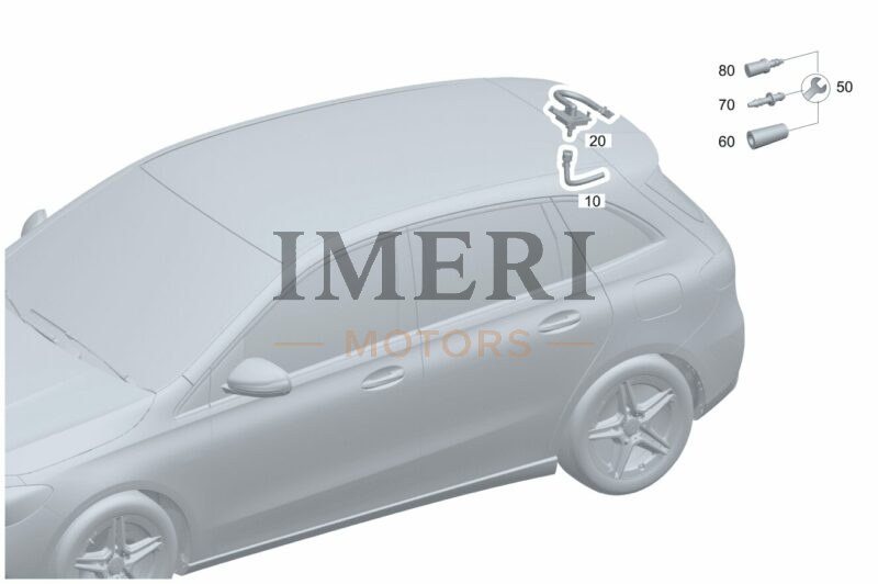 Hose, Connection Point to Rear Nozzle - Mercedes-Benz EQA 260