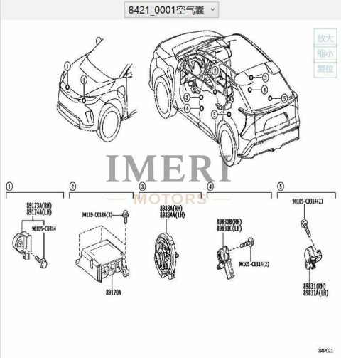 8983A0R030 Side Airbag Pressure Sensor Toyota BZ4X
