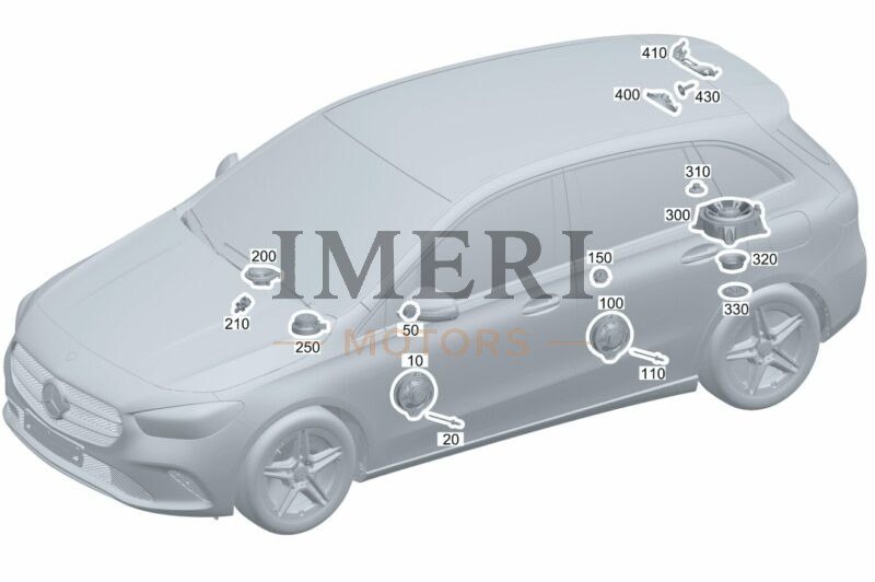 Speaker, Left Front Door - Mercedes-Benz EQA 260