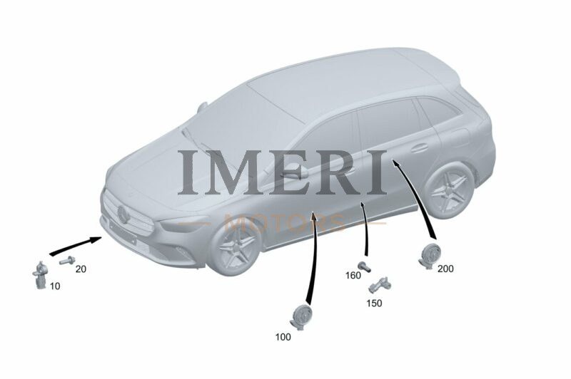 Acceleration Sensor, Airbag Trigger, Left and Right Front Modules - Mercedes-Benz EQA 260