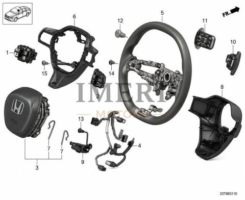 78501-31Y-H10ZA Steering Wheel [Natural Black] Honda