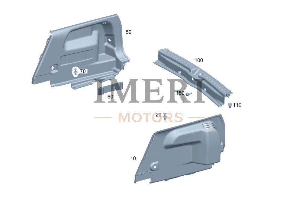 Luggage Compartment Trim, Left - Mercedes-Benz EQA 260