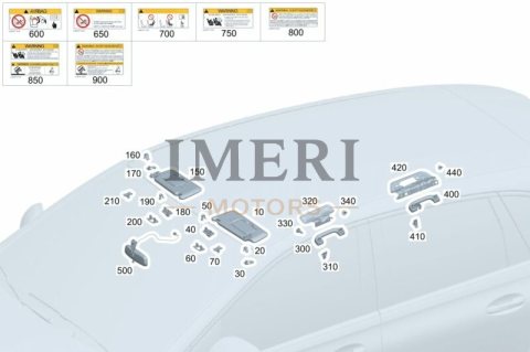 A17781001049H43 Sun Visor, Left Mercedes-Benz EQA 260