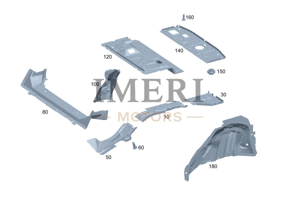 Side Member Cover, Center Left - Mercedes-Benz EQA 260