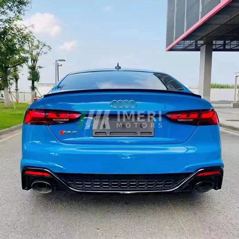Body Kit Includes Front and Rear Bumper Assembly with Grille, Tip Exhaust Side Skirt - Audi A5 B9 2021 Upgrade to RS5 Model - 5