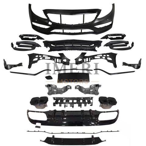 Mercedes-Benz C-Class W205 2015-2018 Upgrade to AMG Style Grille and Front and Rear Bumper Assembly Mercedes modification