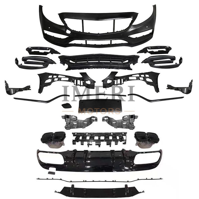 Mercedes-Benz C-Class W205 2015-2018 Upgrade to AMG Style Grille and Front and Rear Bumper Assembly - Mercedes modification
