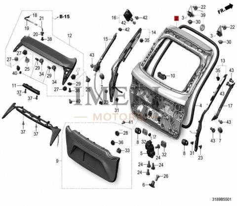 68100-31A-H00ZZ Tailgate / Hatchback Door Honda NS1