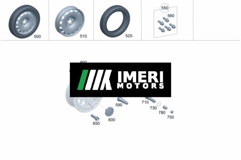 A22240022009040 Snap-on Wheel Hub Cover, Front and Rear Axle Mercedes-Benz EQA 260
