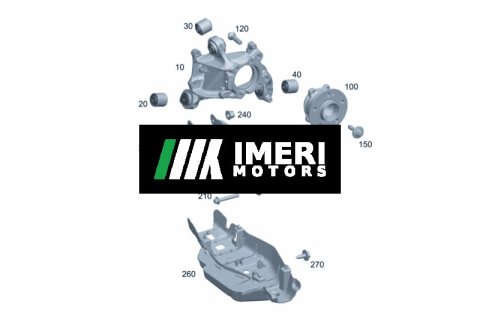 A2433502300 Wheel Carrier, Left Rear Mercedes-Benz EQA 260