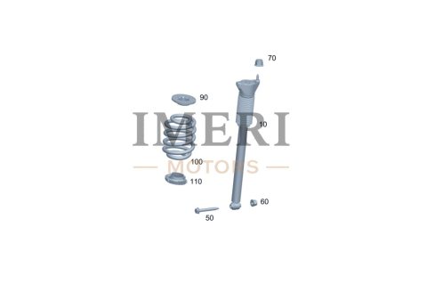 A2433240100 Coil Spring, Color Code Red White Gray Mercedes-Benz EQA 260