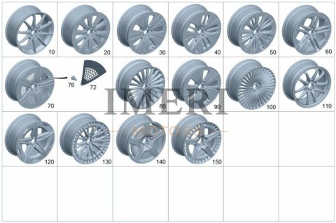 A29540139007X23 Light-alloy Wheel, Rear Axle Mercedes-Benz EQE