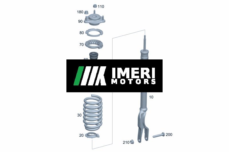 Shock Absorber Strut, Left Front - Mercedes-Benz EQE